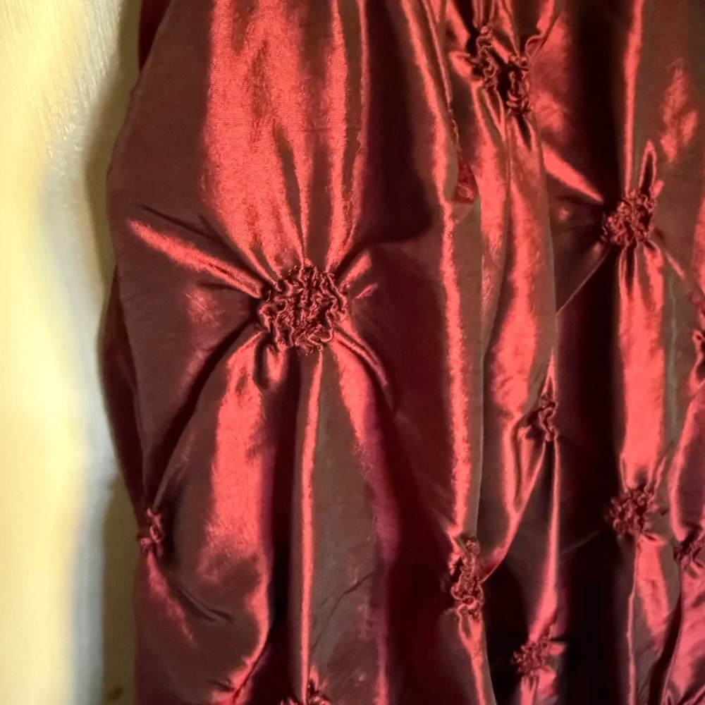 Vintage Connie's Moonlight‎ Burgundy Taffeta Jacket Size Large Lagenlook Evening - Picture 5 of 13